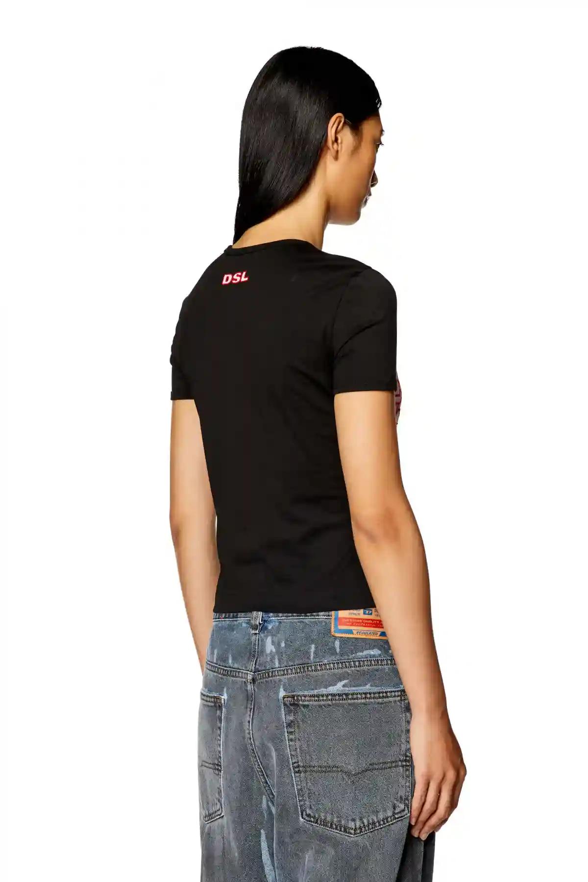 Black T-shirt with spiral Diesel Industry logo