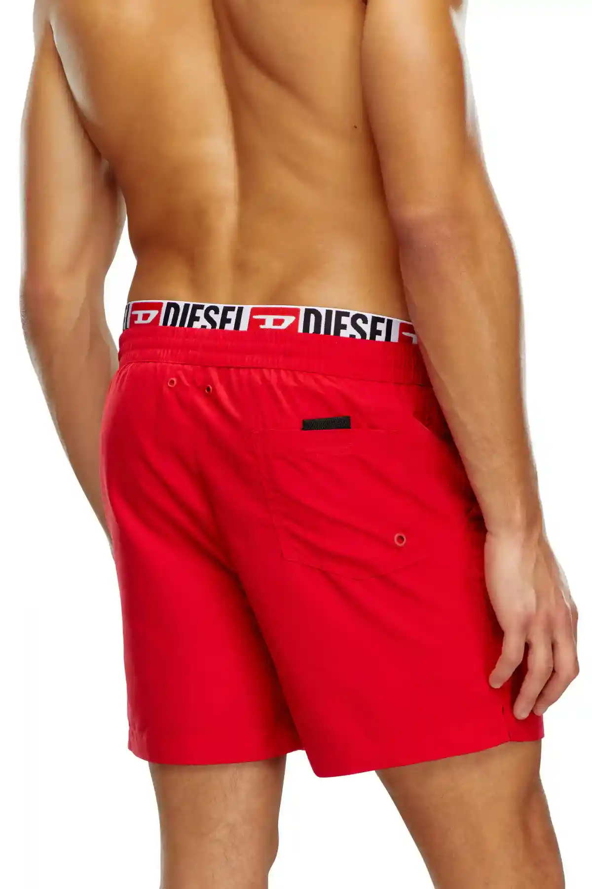 Red Double-waist board shorts