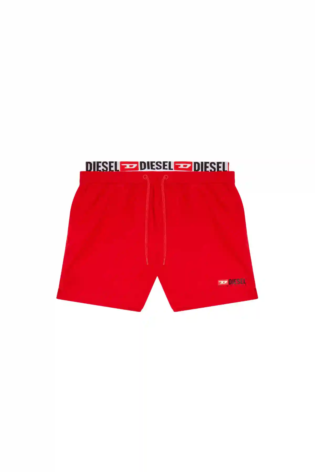 Red Double-waist board shorts