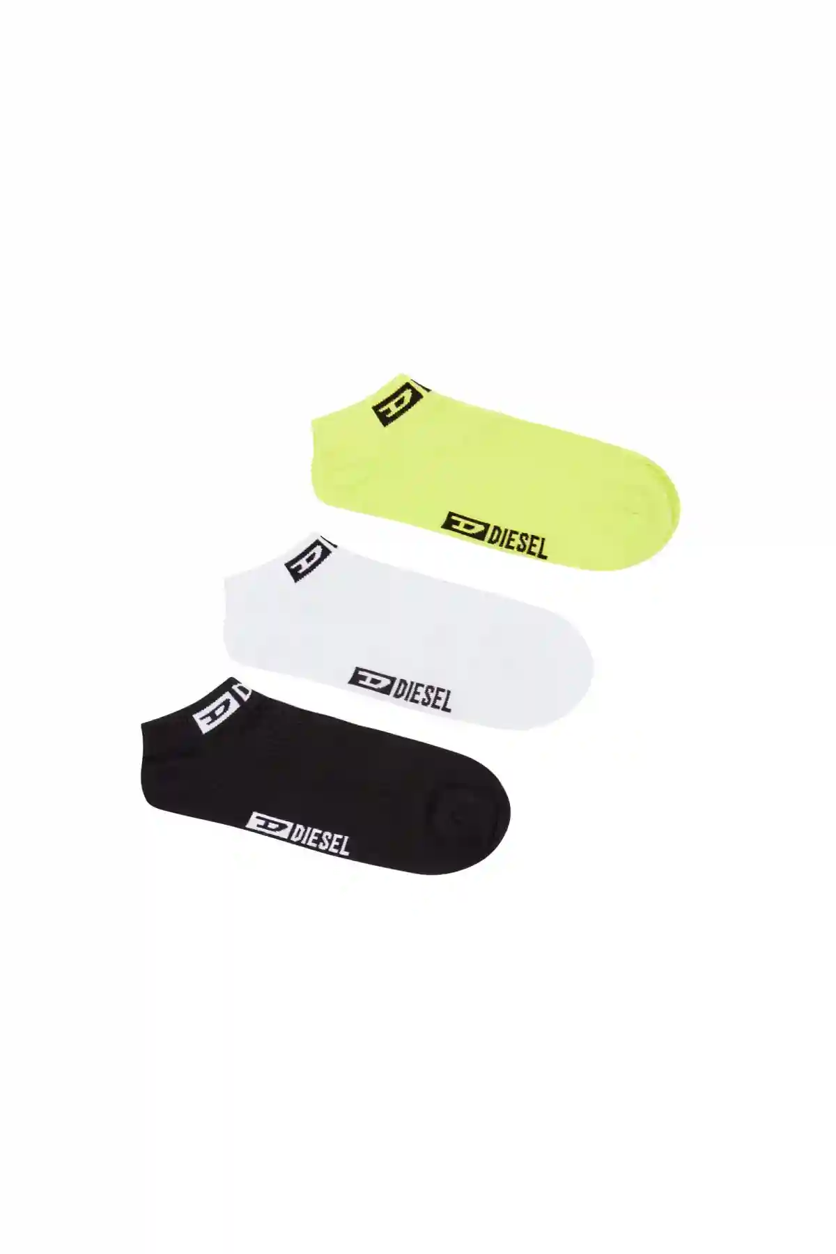 Multicolor 3-pack low-cut socks with logo cuff