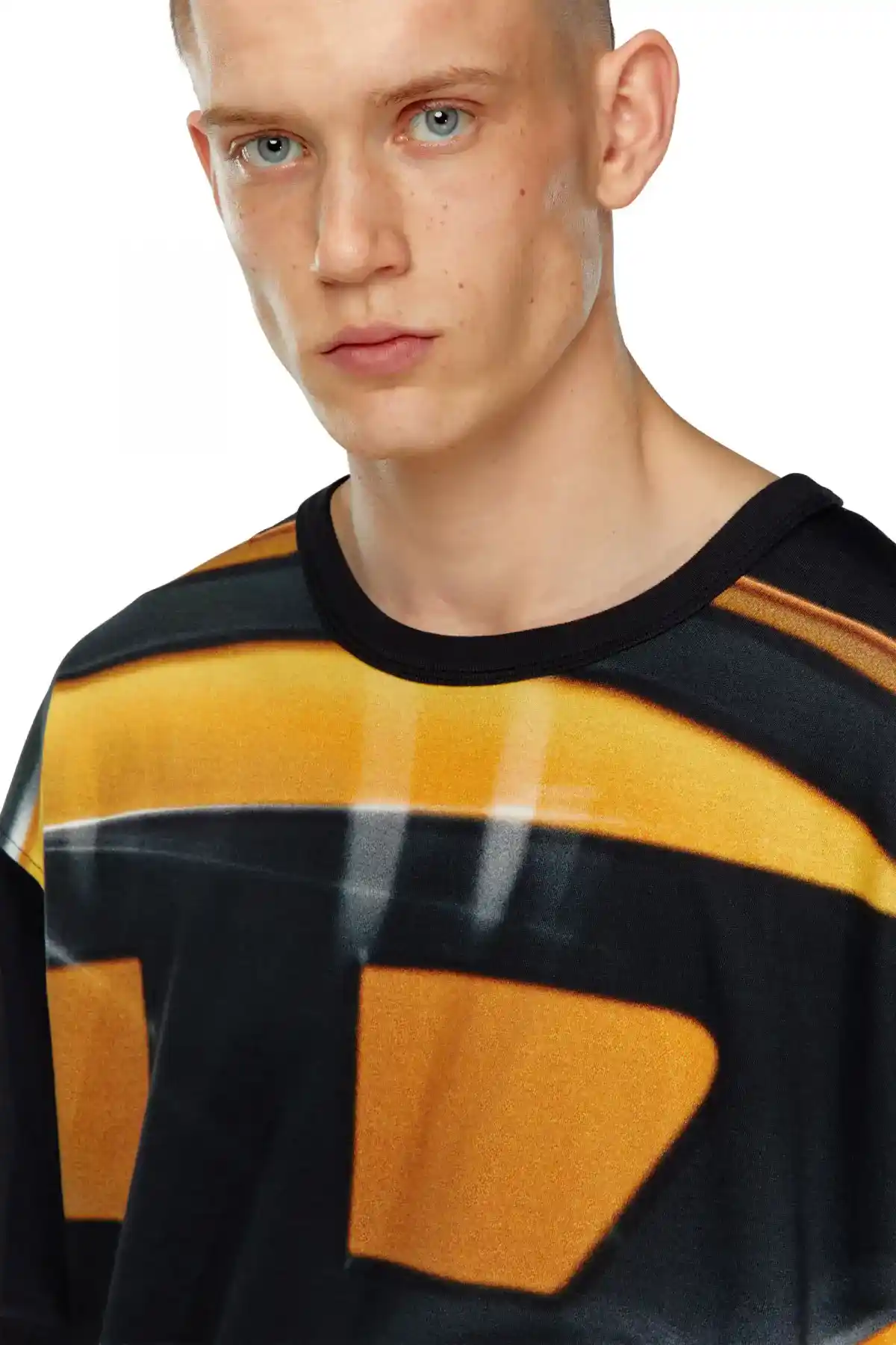 Black T-shirt with Oval D poster print