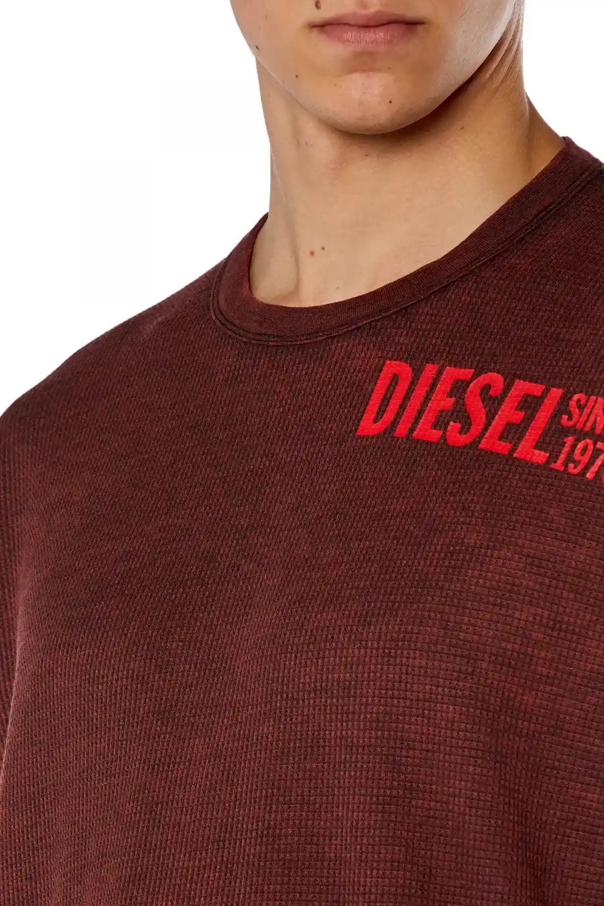 Multi Waffle T-shirt with burnout wash