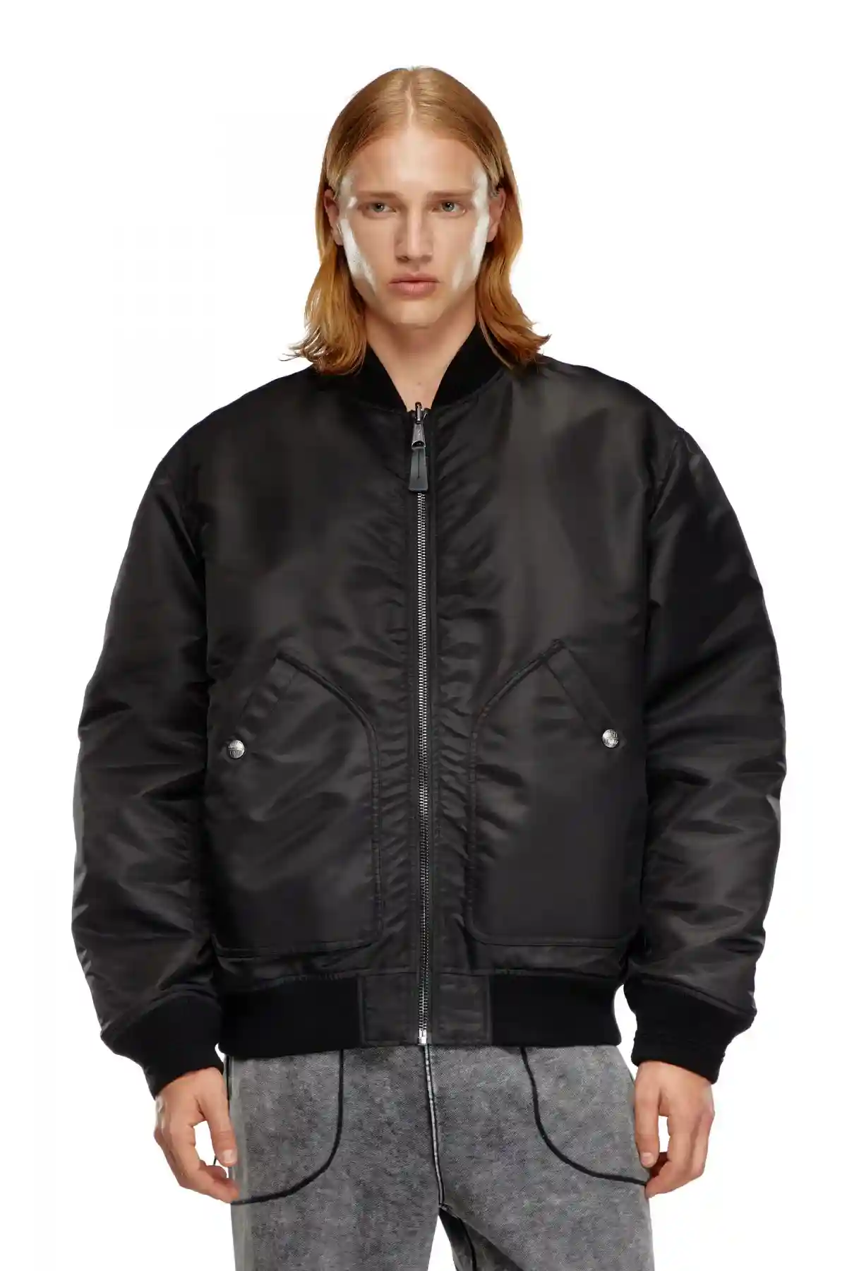 Black Bomber in padded nylon with Oval D