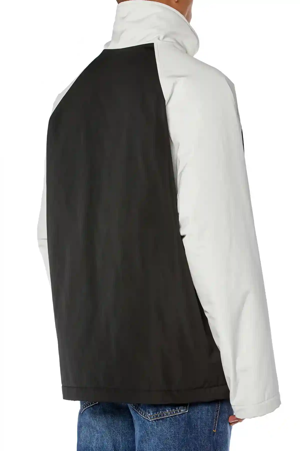 Black Bicolour Jacket with Oval D logo