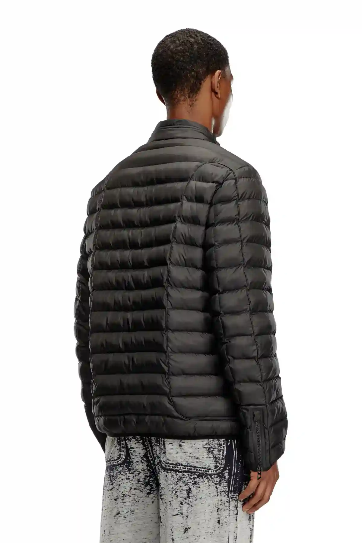 Black Puffer jacket in light nylon
