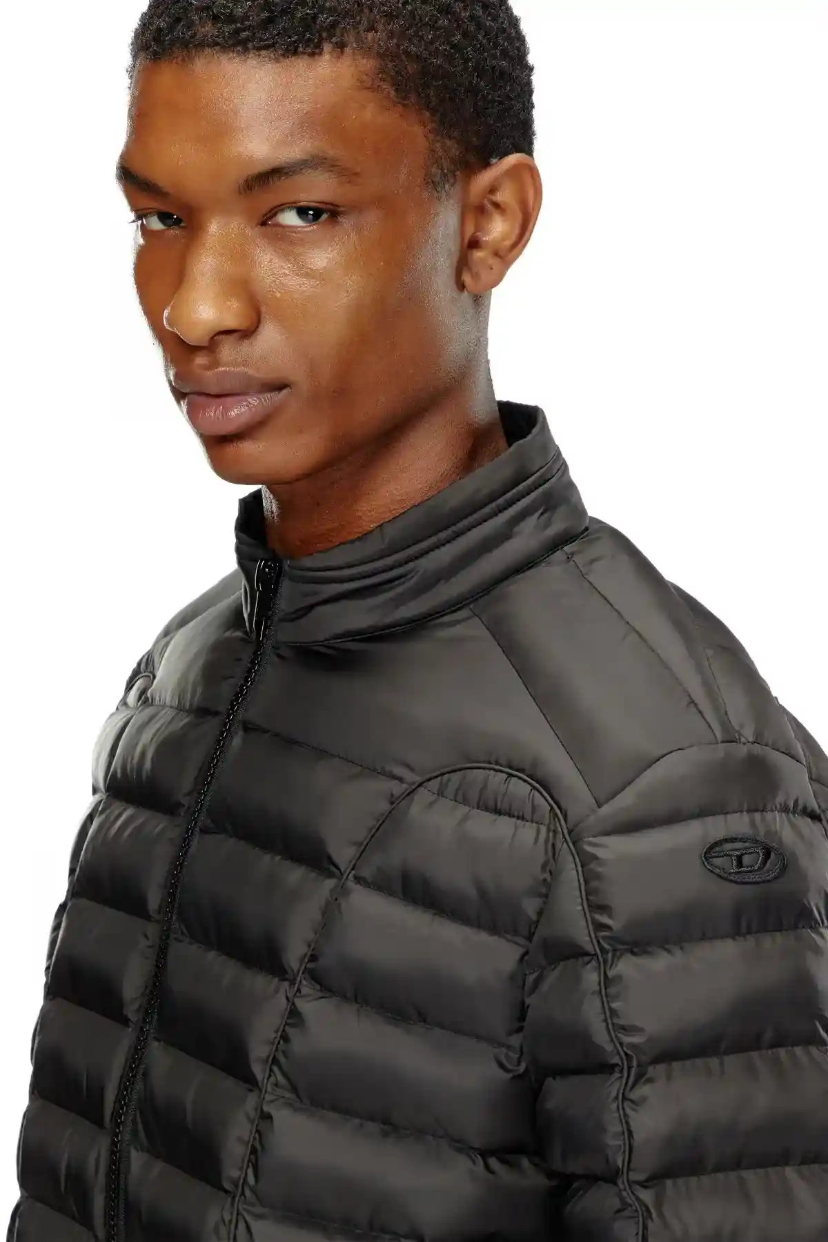 Black Puffer jacket in light nylon