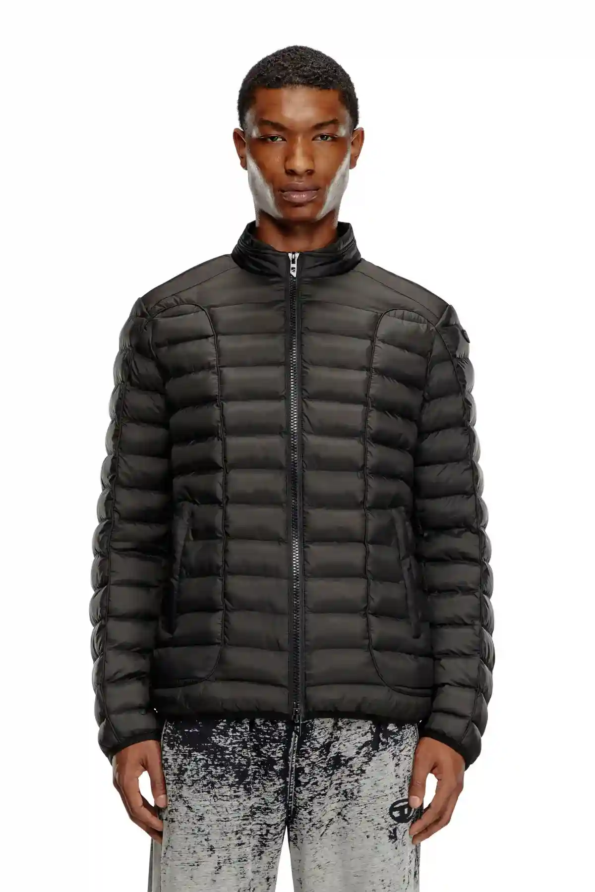 Black Puffer jacket in light nylon
