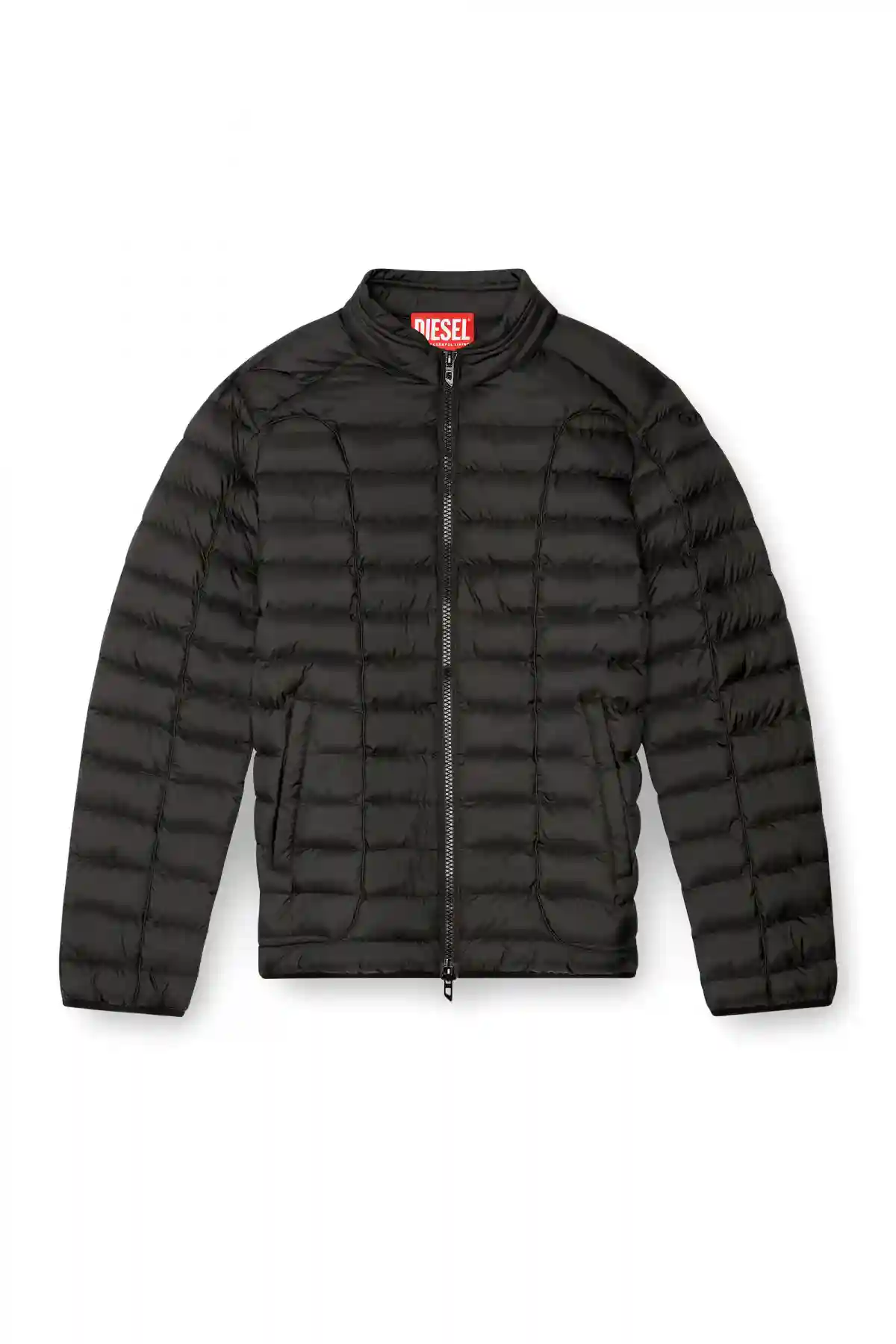Black Puffer jacket in light nylon