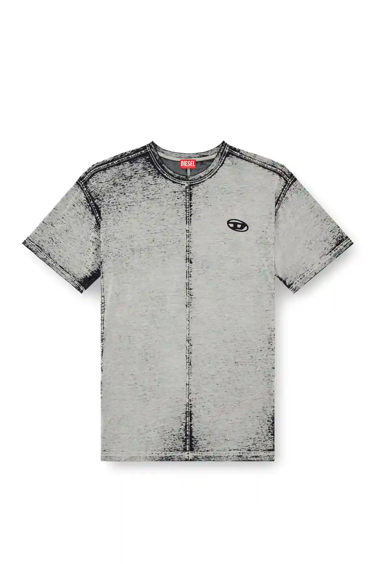 grey Burnout T-shirt with Oval D logo