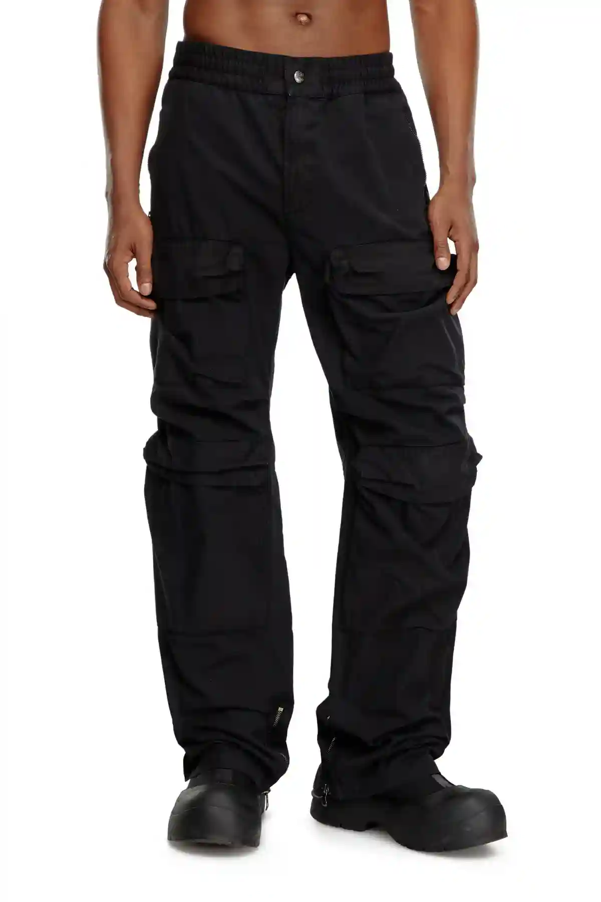 black P-Danzel-Relaxed Fit Trousers