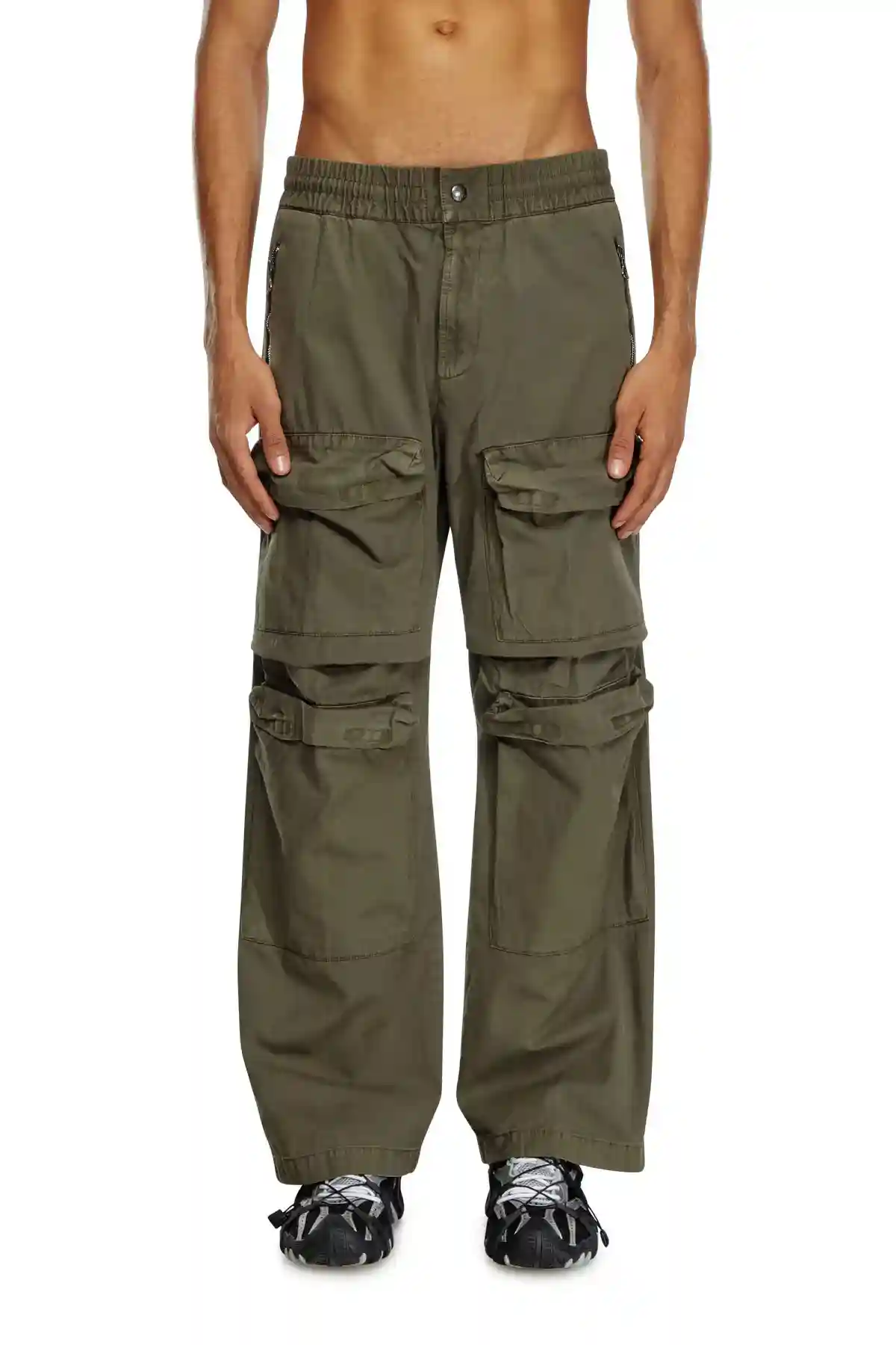 green P-Danzel-Relaxed Fit Trousers