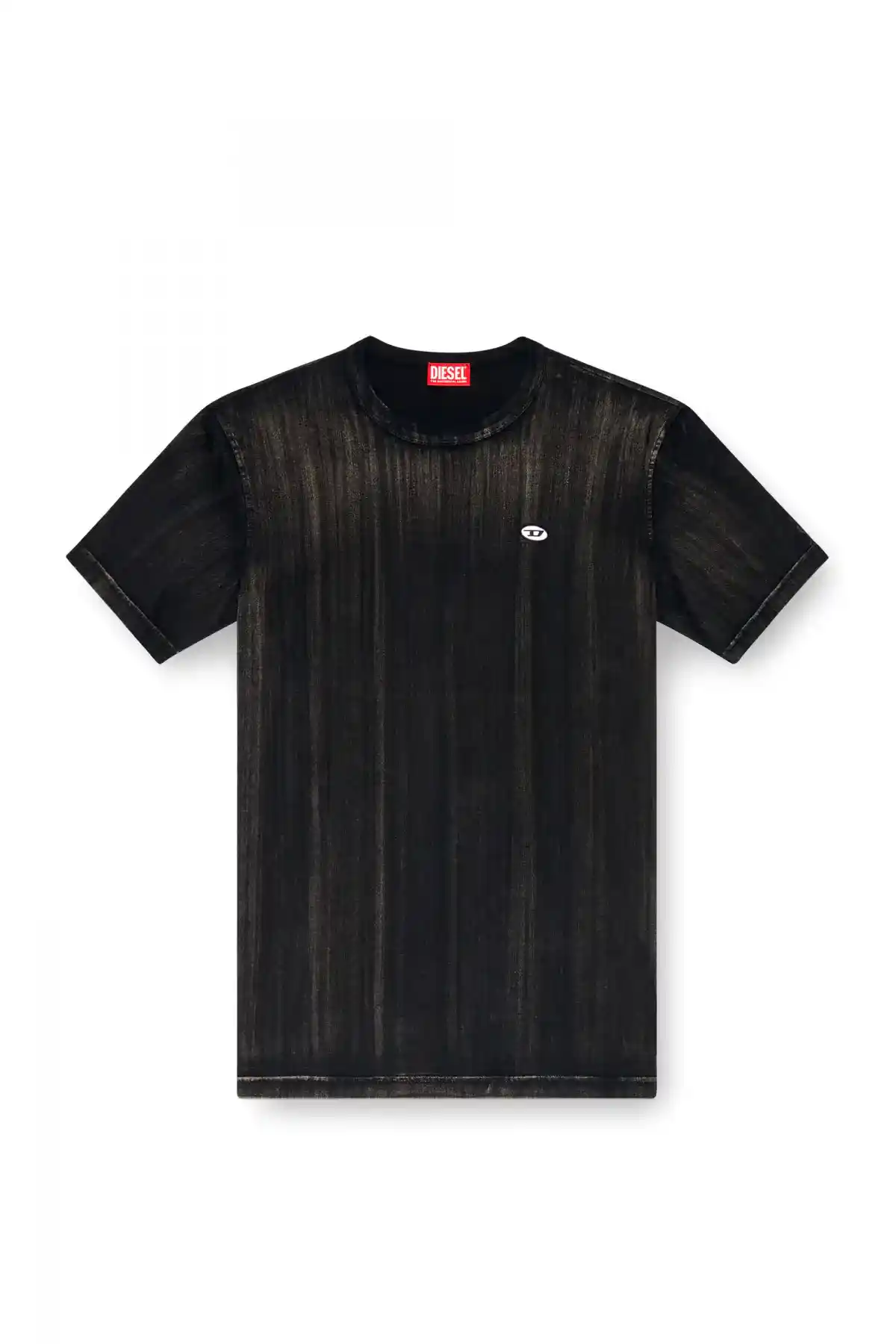 Black T-shirt with brushstroke fading