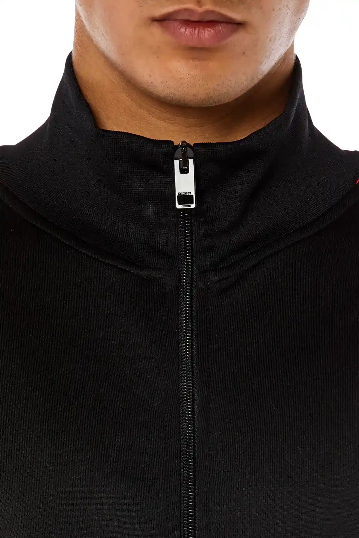 Black Zip-up sweatshirt with piping