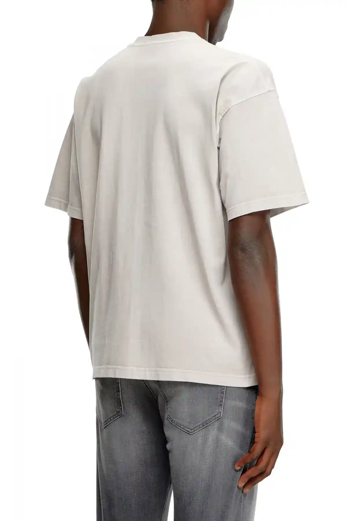 grey Faded T-shirt with Oval D print