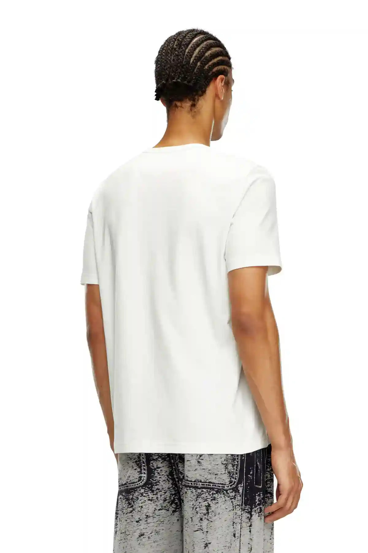 Off-White T-shirt with crumpled-effect logo