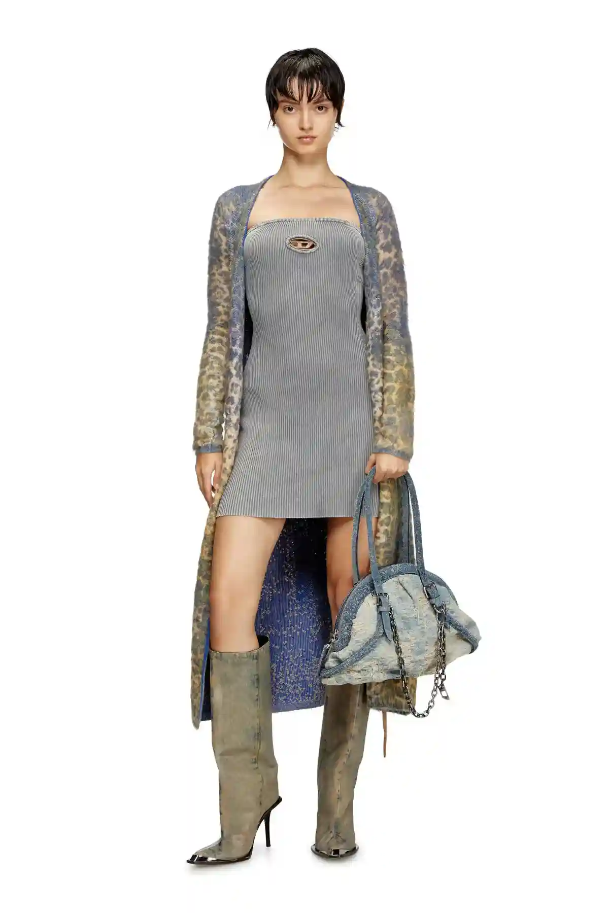 Grey M-Scolor Dresses