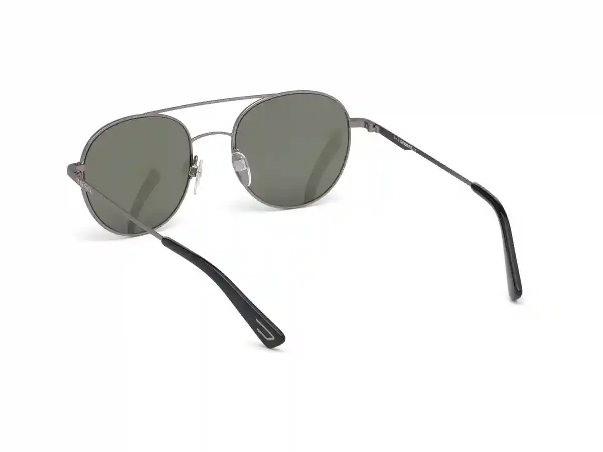 Grey Metal Round Men Grey Sunglasses