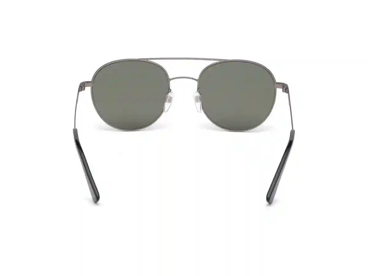 Grey Metal Round Men Grey Sunglasses