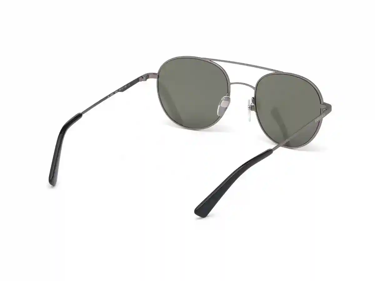 Grey Metal Round Men Grey Sunglasses