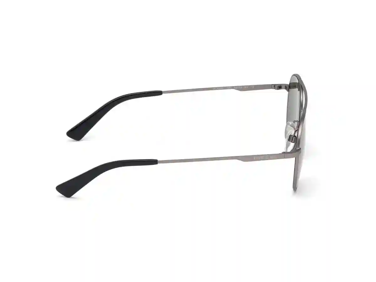 Grey Metal Round Men Grey Sunglasses