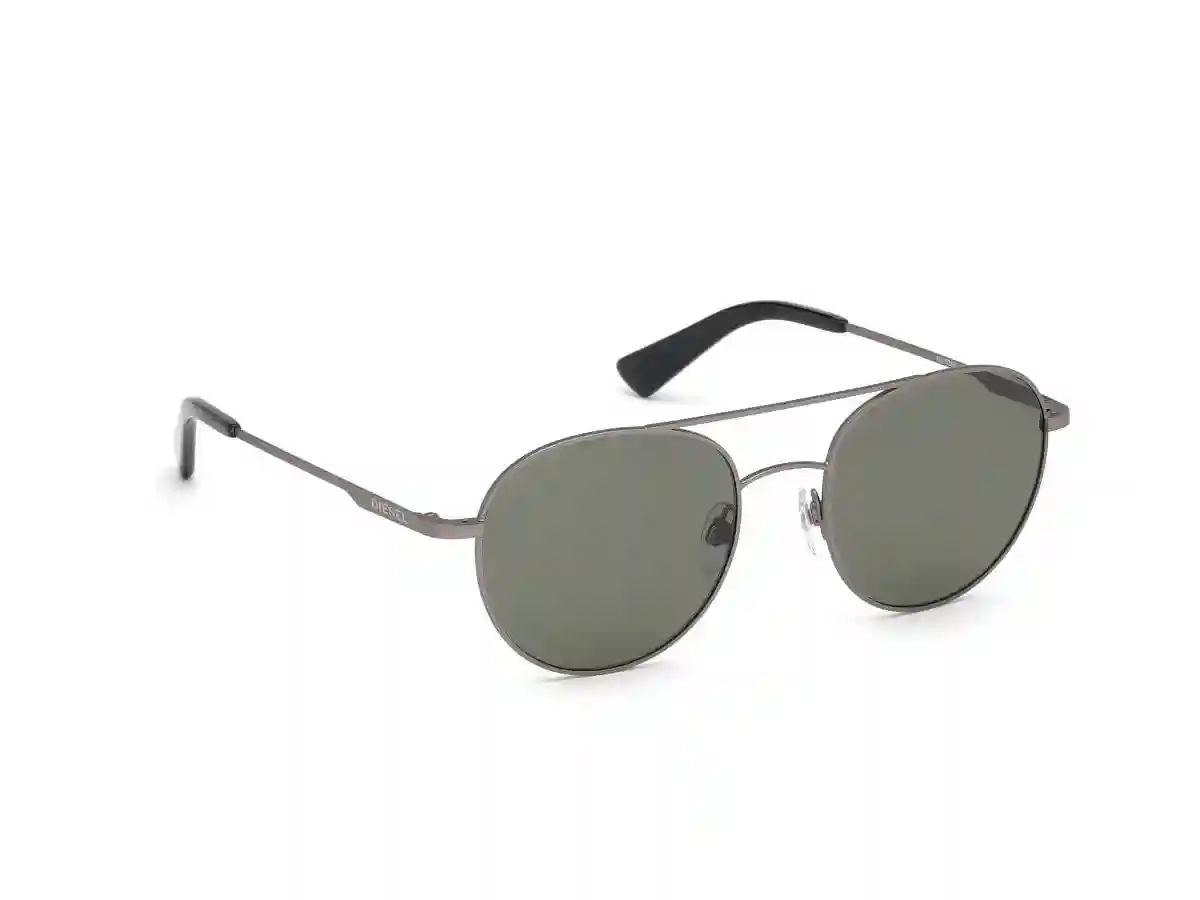 Grey Metal Round Men Grey Sunglasses
