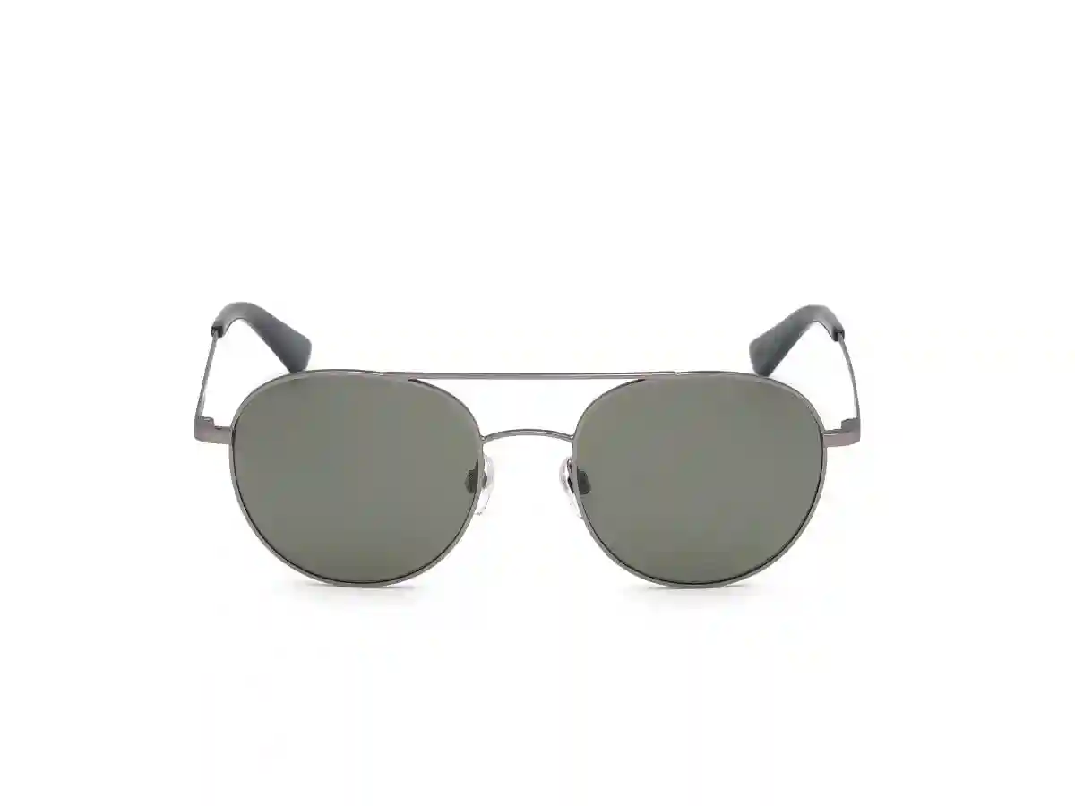 Grey Metal Round Men Grey Sunglasses