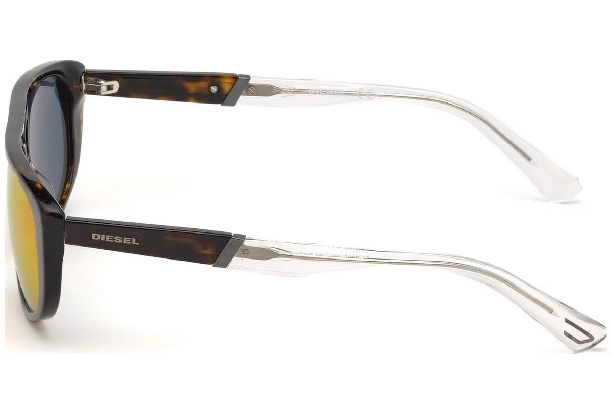 Brown Acetate Geometric Men Brown Sunglasses