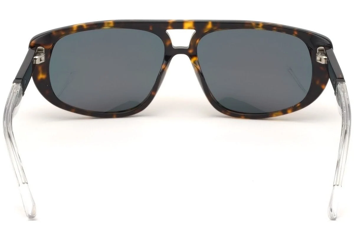 Brown Acetate Geometric Men Brown Sunglasses