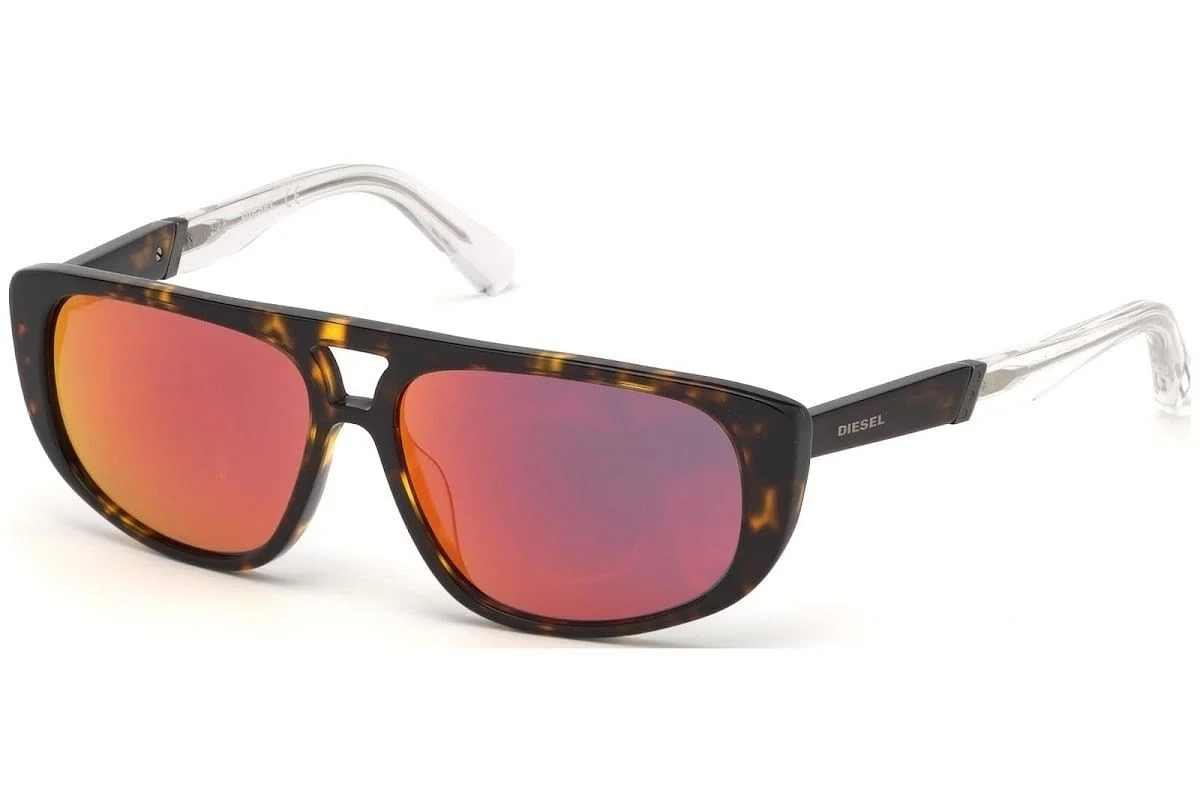 Brown Acetate Geometric Men Brown Sunglasses