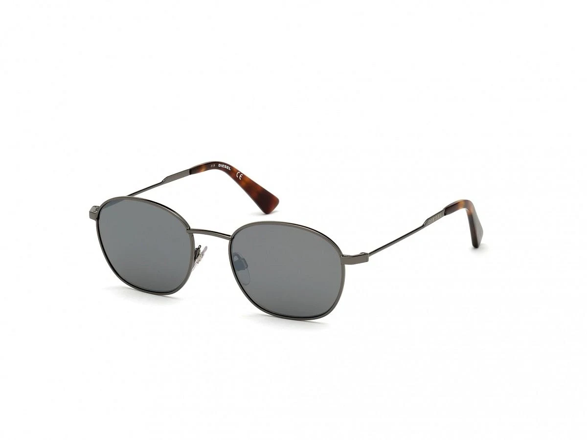Grey Metal Round Men Grey Sunglasses
