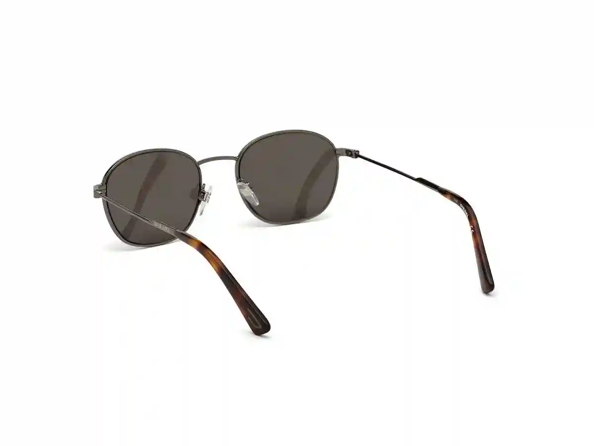Grey Metal Round Men Grey Sunglasses