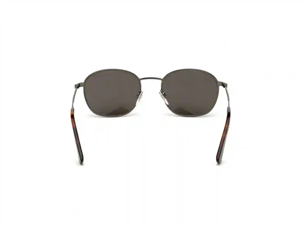 Grey Metal Round Men Grey Sunglasses