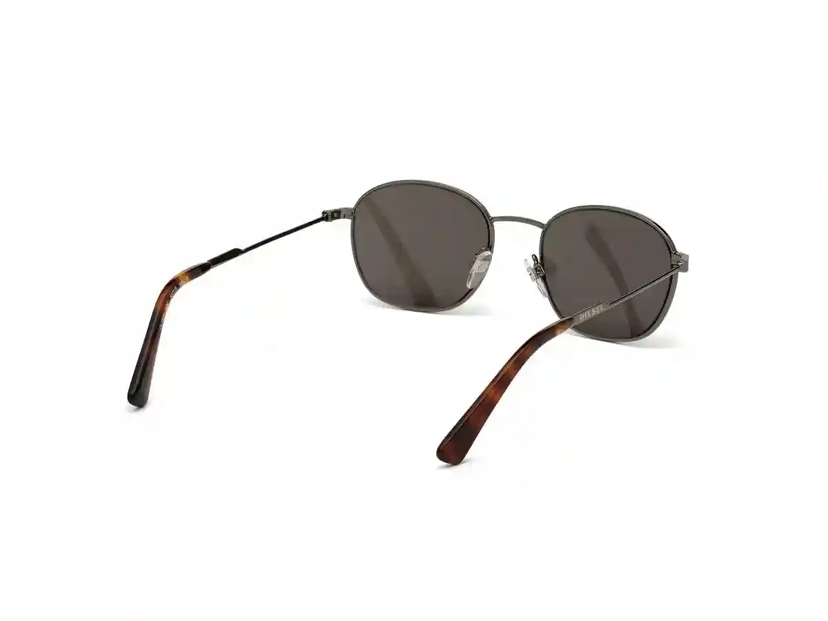 Grey Metal Round Men Grey Sunglasses
