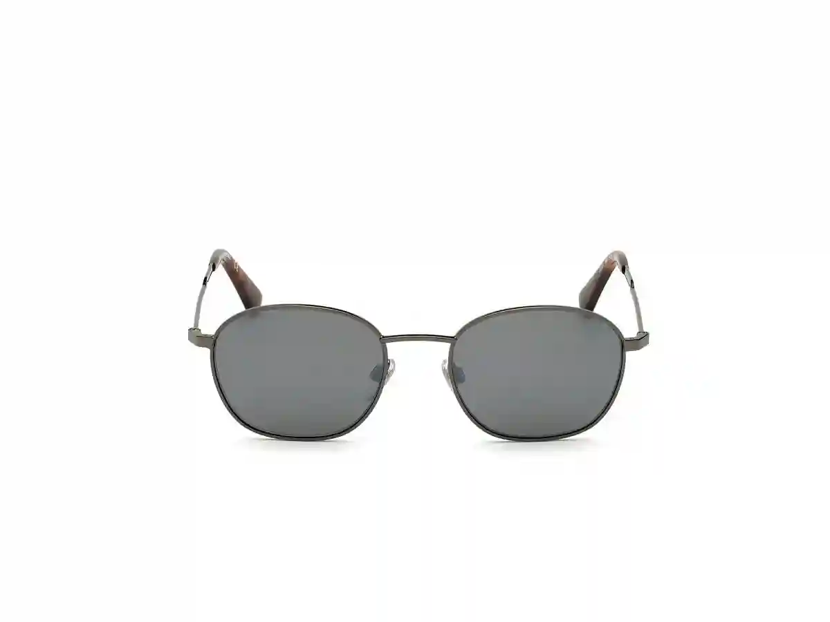 Grey Metal Round Men Grey Sunglasses