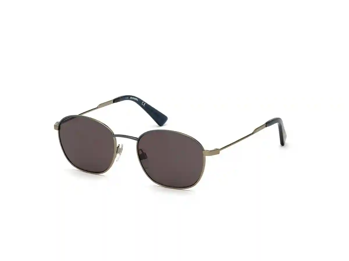 Brown Metal Round Men Brown Sunglasses