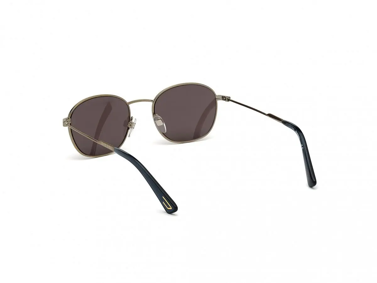 Brown Metal Round Men Brown Sunglasses
