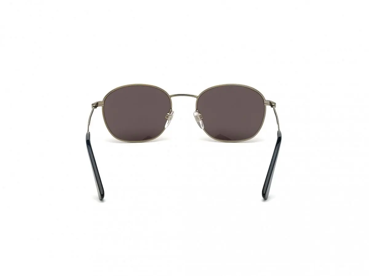 Brown Metal Round Men Brown Sunglasses