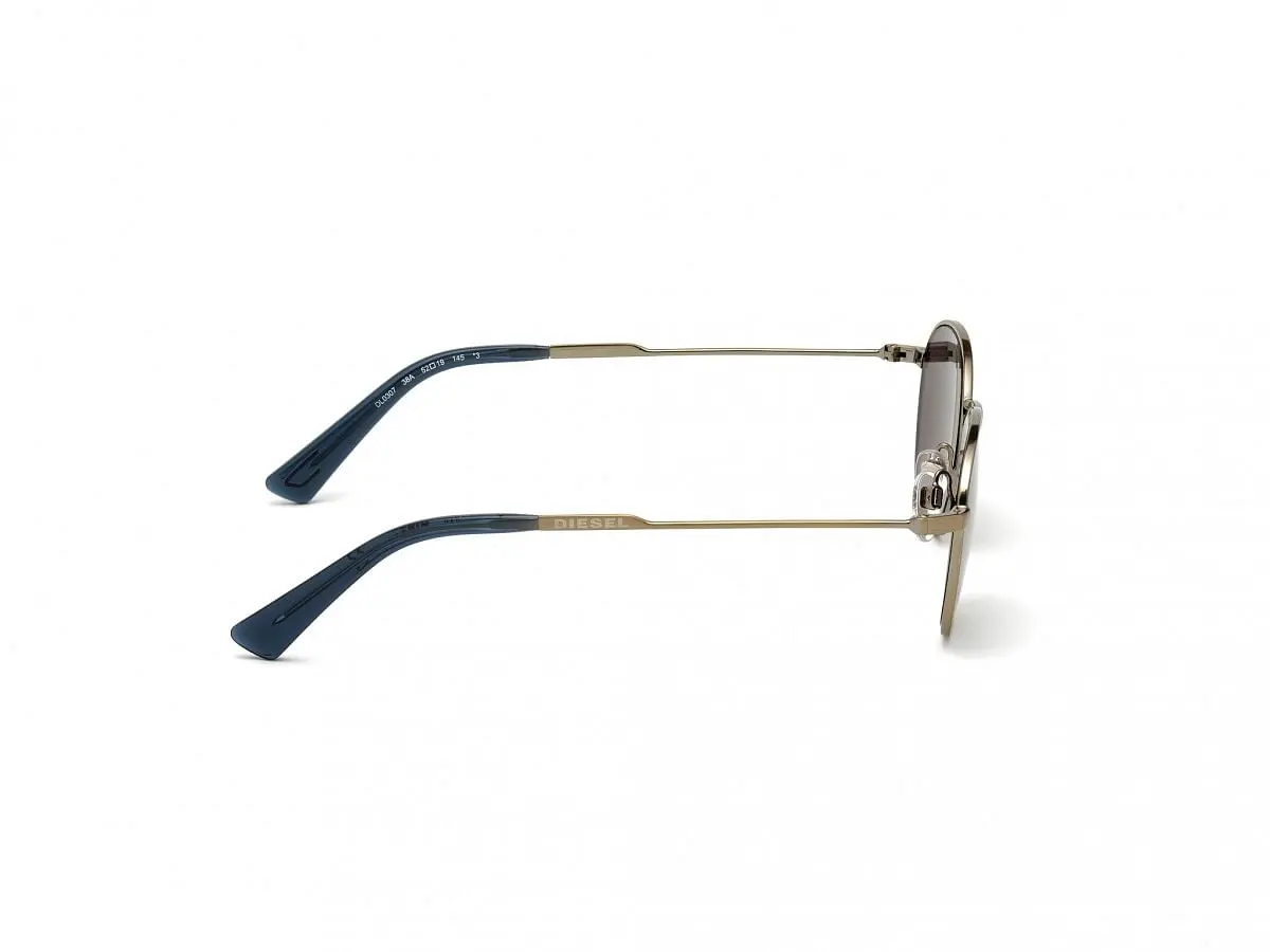 Brown Metal Round Men Brown Sunglasses