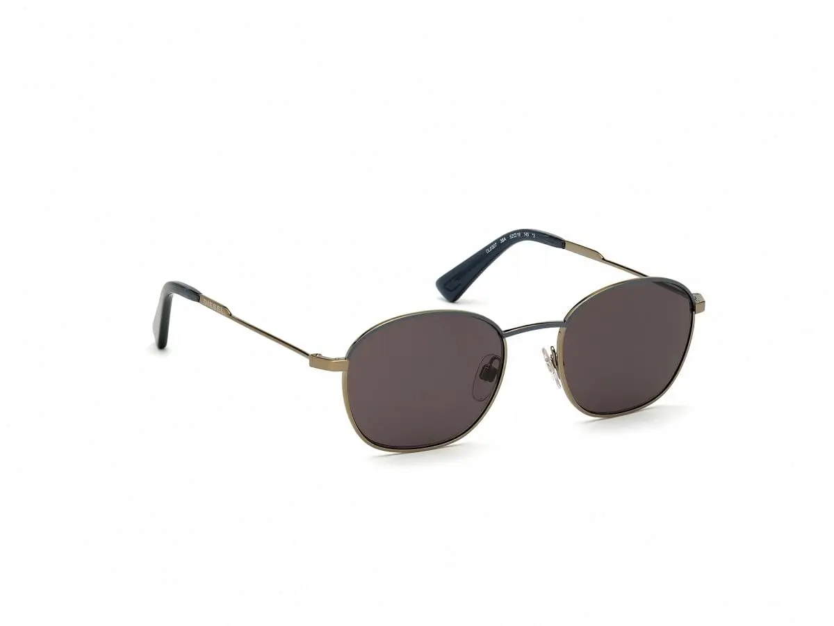 Brown Metal Round Men Brown Sunglasses