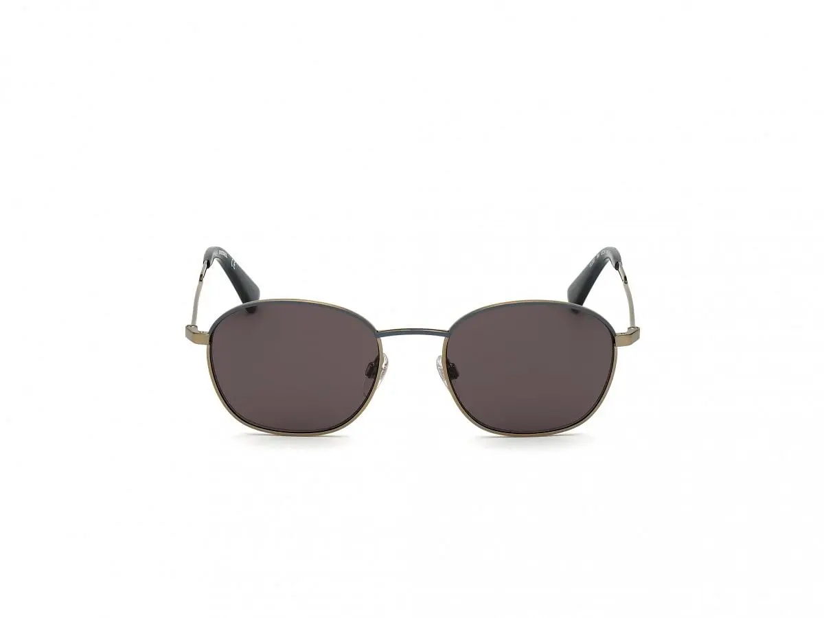 Brown Metal Round Men Brown Sunglasses