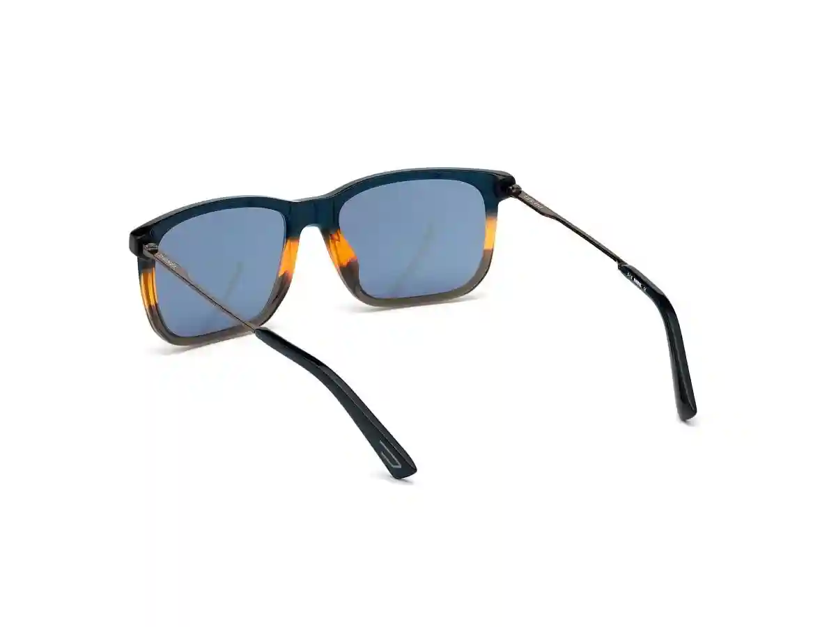 Blue Acetate Geometric Men Blue Sunglasses