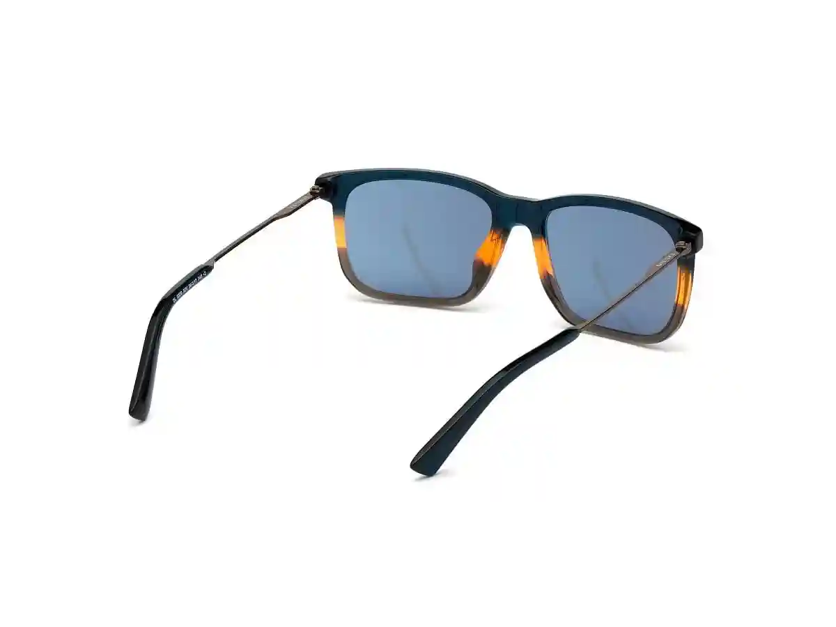 Blue Acetate Geometric Men Blue Sunglasses