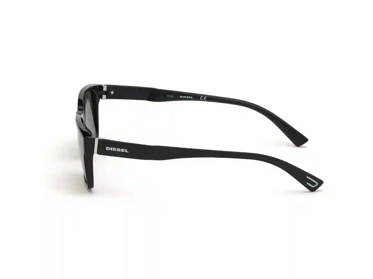 Black Acetate Rectangular Men Black Sunglasses