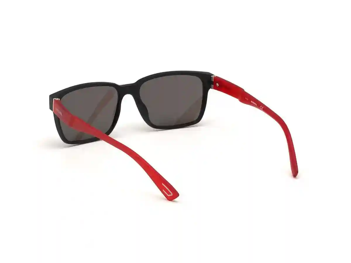 Black Acetate Rectangular Men Black Sunglasses