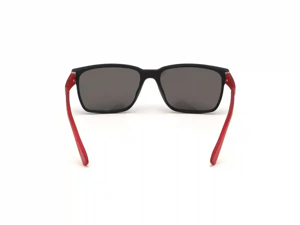 Black Acetate Rectangular Men Black Sunglasses