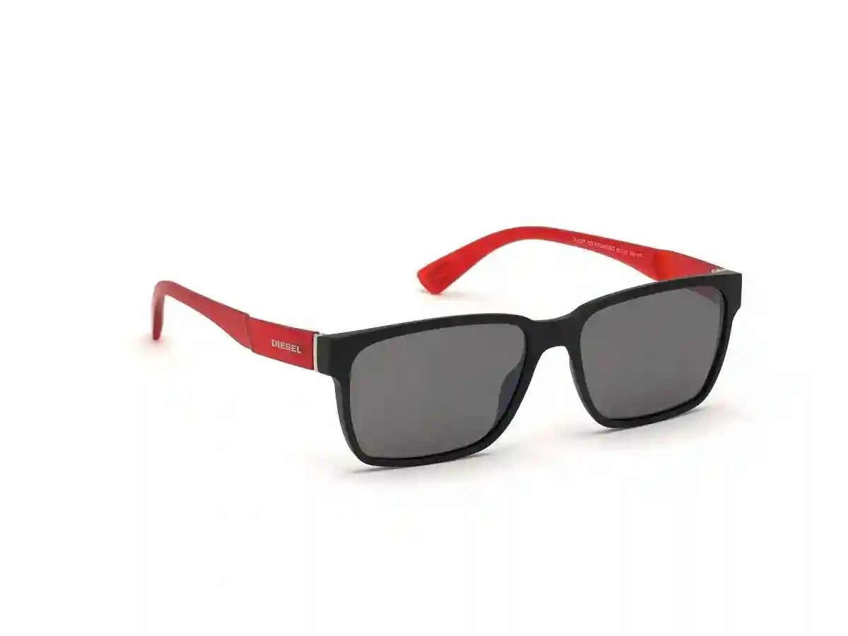 Black Acetate Rectangular Men Black Sunglasses