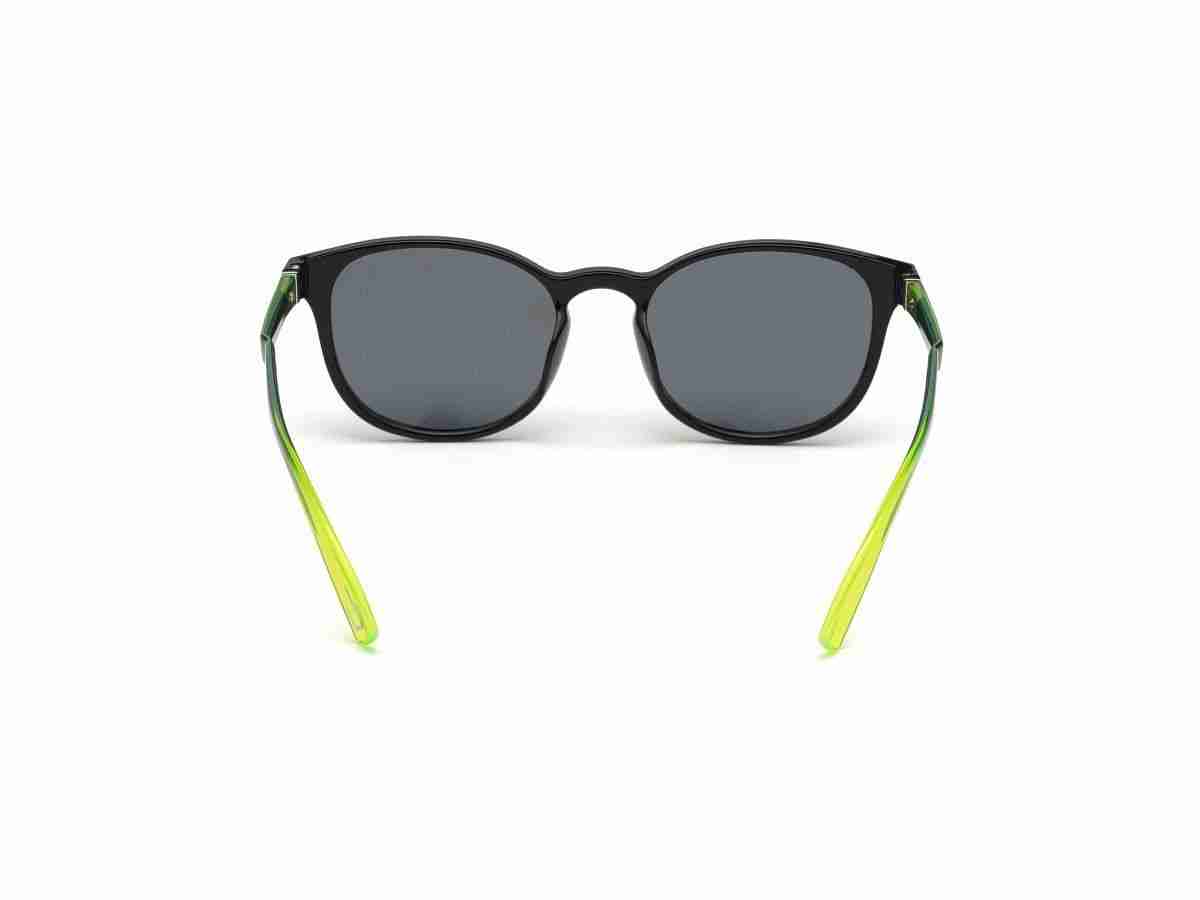 Black Acetate Round Men Black Sunglasses
