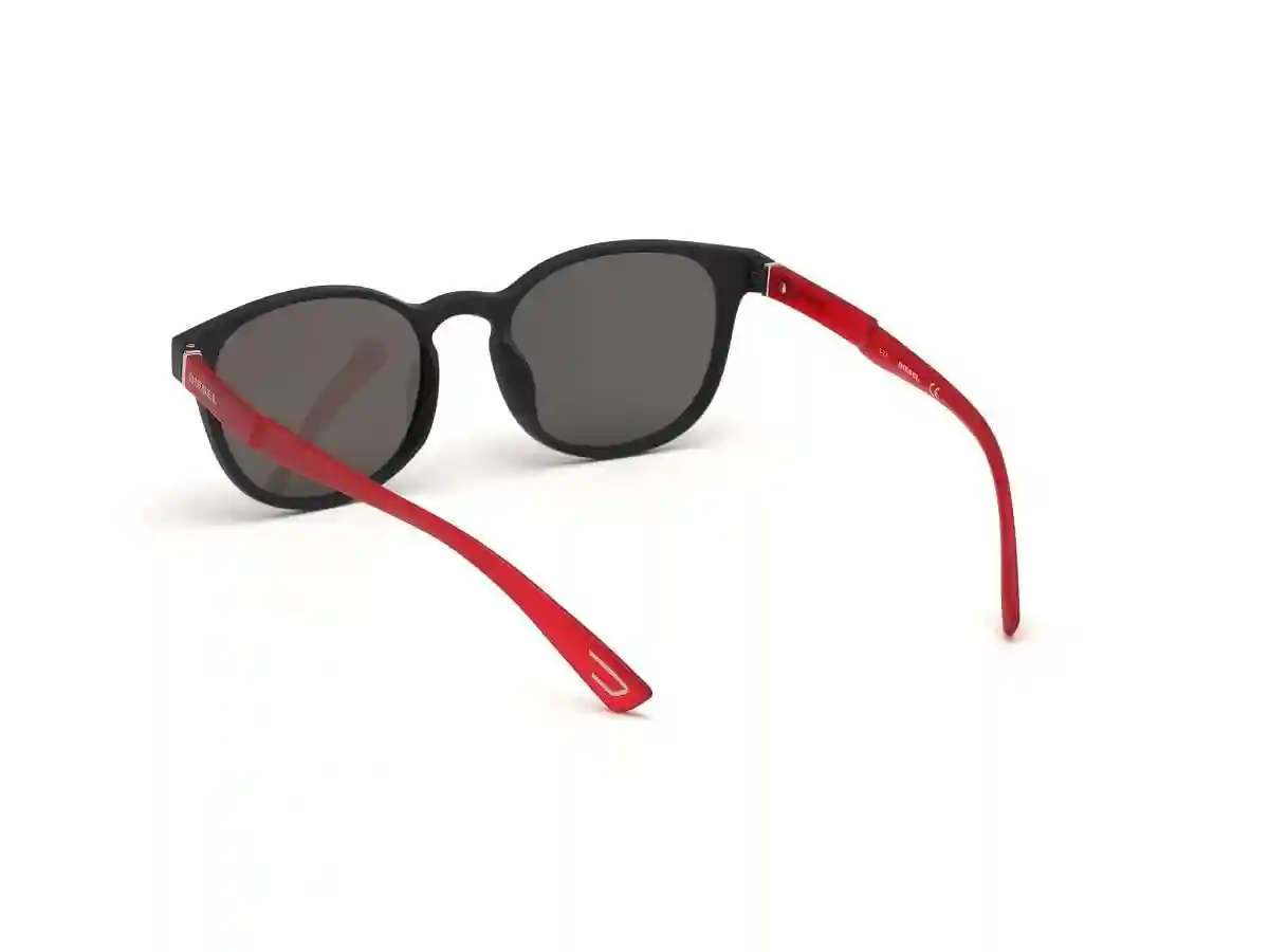 Black Acetate Round Men Black Sunglasses