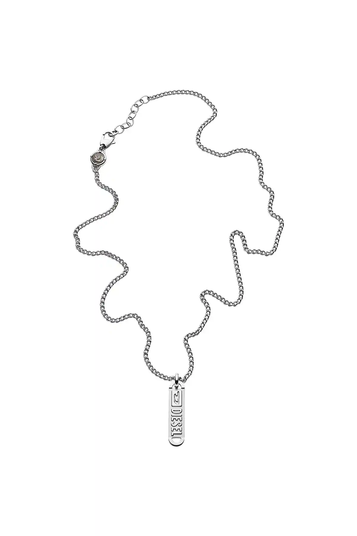 Silver Diesel Single Pendant Silver Necklace Dx1228040