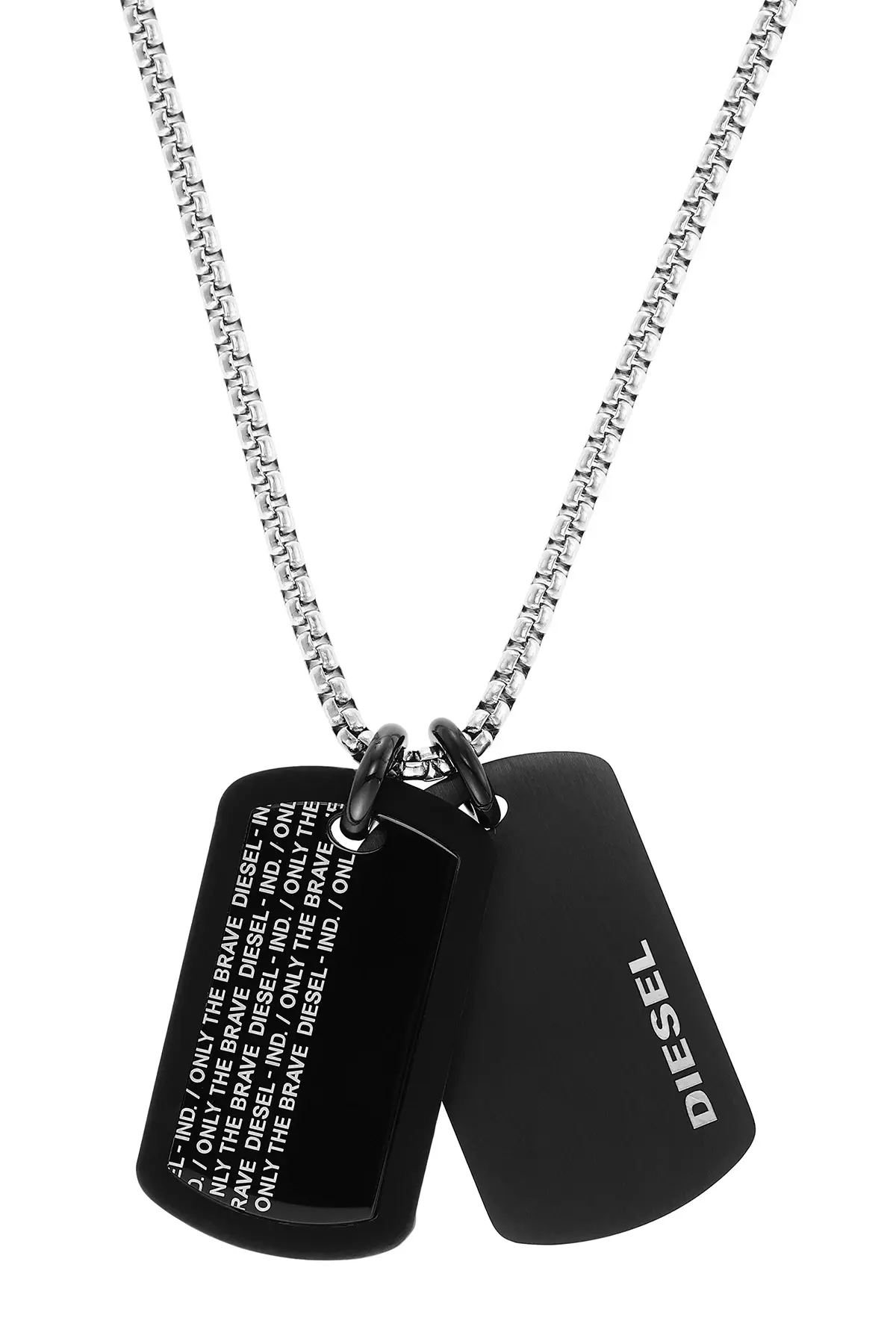 Black Diesel Double Dogtags Black Necklace Dx1287040